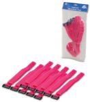 LogiLink Vezeték-összekötő szíj szett 10db , Pink (KAB0016)