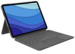 Logitech Combo Touch billentyűzetes tok 11-os iPad Pro-hoz (Gen 1-4), UK Angol, oxfordi szürke (920-010148) (920-010148)