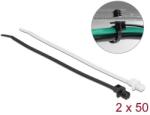 Delock Kábelkötegelő vékony lemez alappal hossza 200 mm szélessége 4, 8 mm, 100 db (19502)