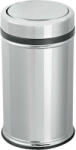 Dayco Metal Rozsdamentes acél henger billenőfedeles szemetes 16L, fényes
