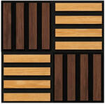 Leziter Akusztikus falpanel Deco X bambusz hatású 60x60x1, 8 cm (J01TF16-BAM) - homelux