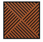 Leziter Akusztikus falpanel Deco VIII dió hatású 60x60x1, 8 cm (J01TF08-WAL) - homelux