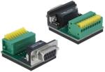 Delock Sub-D 9 tűs adapter anya - 9 tűs nyomógombos Terminal Block (66322) - pepita