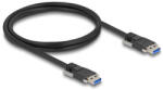 Delock USB 5 Gbps kábel A-típusú apa - A-típusú apa 19 mm-es csavar távolsággal / M3-as csavarok 1 m, fekete (81254) - pepita