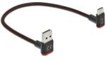 Delock EASY-USB 2.0 Kábel Type-A Apa to USB Type-C Apa Szögben up / down 0.2m Fekete 85274 (85274)