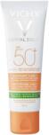 Vichy Capital Soleil Cremă de protecție solară matifiantă și corectoare 3 în 1, SPF50+, 50 ml