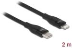 Delock Adat- és töltőkábel USB Type-C - Lightning iPhone , iPad és iPod készülékhez fekete 2 m M (86638) - pepita