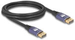 Delock DisplayPort kábel 8K 60 Hz 2 m lila fém (80601) - pepita