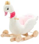 Baby Mix Люлка играчка с колела и мелодия Baby Mix Лебед бял (56423)