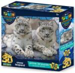 Prime 3D puzzle - ges Снежни леопарди 100 части (46pr-13969)