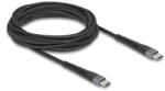 Delock USB 2.0 kábel USB Type-C apa - apa meghosszabbított hajlítás védelemmel 60 W 3 m (81126) - pepita