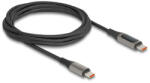 Delock USB 2.0 Kábel USB Type-C apa - apa csatlakozóval tápmérővel, PD 3.0 100 W, 2 m (86809) - pepita