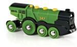 BRIO Мощен електрически зелен локомотив със светлини (33593)