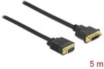 Delock Kábel DVI 24+5 csatlakozódugóval - VGA csatlakozódugóval 5 m (86759) - pepita
