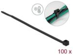 Delock Kábelkötöző ellenáll a hideg hőmérsékletnek hossza 100 x szélessége 2, 5 mm, 100 db. Fekete (19186) - pepita