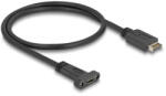 Delock USB 10 Gbps kábel E-típusú A kulcs USB 20 tűs apa - USB Type-C panel-rögzítős anya 50 cm