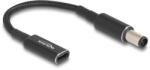 Delock Laptop töltőkábel adapterkábel USB Type-C anya - HP 7, 4 x 5, 0 mm apa 15 cm (60032) (60032) - pepita