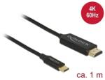 Delock USB Type-C koax kábel HDMI-hoz (DP Alt Mode) 1m (84904) (DE84904)