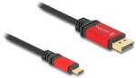 Delock USB Type-C - DisplayPort kábel (DP Alt Mode) 8K 30 Hz-hez HDR funkcióval 3 m piros (DE80094)