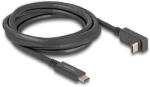 Delock USB 5 Gbps kábel USB Type-C apa USB Type-C apa, ívelt felfelé / lefelé, 2 m 4K PD 60 W E-Marker (80035) (80035)