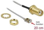 Delock Antenna kábel SMA anya válaszfali csatlakozóval apa MHF I LK-dugó 1.13 20 cm menethossz 10 m (89930)