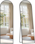 SONGMICS Ívelt Teljes Alakos Tükör Alumínium Kerettel Talppal Tintafekete 150 x 40 cm (EUZ-LFM035B01V1)