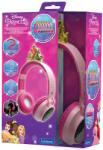 Disney Princess Casti audio pliabile cu fir si Bluetooth, Lexibook, Disney Princess 3D Instrument muzical de jucarie