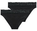DIM Bugyik COTON PLUS FEMININE PACK X2 Fekete FR 36 / 38
