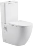 Erga Siena, kombinált WC-csésze 620x380x820 mm, perem nélküli + bidé funkció + WC-ülőke, fényes fehér, ERG-V03-SIENA-RIM-BID-WH (ERG-V03-SIENA-RIM-BID-WH)