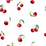  Dekorációs Függöny A Konyha Nappaliba Cseresznye Mintás Cherry 140x280 (45345/96)