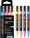 uni Marker varf 0.9-1.3 mm UNI Posca PC-3M 4P, 4 culori/set Pastel