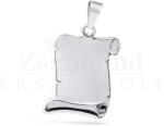  Ezüst gravírozható pergamen medál - 25 x 15 mm (AG30456) AG30456