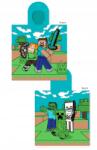 Setino Strandtörölköző Kapucnis Poncsó 50X100 Minecraft (RĘCZ/ST/50X100/MNC002)