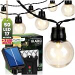 Lumileds 50 LED-es Napelemes Kerti Füzér, Izzó, Golyó, Balkonra, Teraszra (lampki solarne do altanki ogrodu żarówki 20m)
