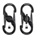 Nite Ize Microlock Fekete 2PACK Karabiner (LSBM-01-2R3)