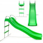 HyperMotion Nagy kerti csúszda 183cm létrával gyerekeknek zöld színben (SLIDE HYP1)