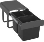 EKOTECH beépíthető hulladékgyüjtő Ekko 40 1 x 15/2 x 7 Liter orionszürke műanyag (SCH-103369057)
