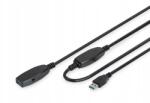 ASSMANN Usb 3.0 SuperSpeed hosszabbító kábel 15mTípus Usb A/usb A M/z aktív fekete (DA-73106)