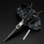  Hajvágó olló 6.0 Japán Samurai Black 440C Siccors SB-29330095272