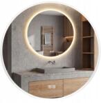 Save Home Fürdőszobai Tükör Led 80 CM Kerek Páramentesítő 3 Színben Állítható Fény (Lustro podświetlane led dotykowe stylowe)