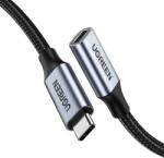 UGREEN Cablu extender pentru incarcare si transfer de date UGREEN US372, USB-C tata la USB-C mama, 100W, 5A, 10Gbps, 1m, Gri (6957303802807)