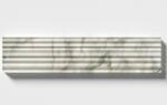 Settimo Placa decorativa Flute din marmura canelata alb-verde Calacatta Green, 10x45, 7x1, 2 cm (TK010)