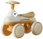 Flippy Bicicleta Pentru Copii, Flippy, Fara Pedale, Cu Patru Roti, Din Plastic Rezistent, Fara BPA, Cu Muzica Si Lumini, Model Dinozaur, 50x27x40 Cm, Galben-Mustar (125417)