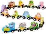 Flippy Trenulet Magnetic, Flippy, din Lemn, Model Zoo, 12 Animale, +3 Ani, Jucarie de Asamblat, Multicolor (164979)