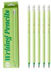 Flippy Set 12 Creioane Negre, Flippy, HB, pentru Scoala, cu Radiera, Model Verde, 19 cm (134131)