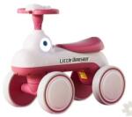 Flippy Bicicleta Pentru Copii, Flippy, Fara Pedale, Cu Patru Roti, Din Plastic Rezistent, Fara BPA, Cu Muzica Si Lumini, Model Dinozaur, 50x27x40 Cm, Roz (125419)