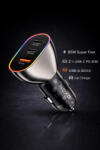 NOXO Incarcator Auto Rapid NOXO CCN-4, 85W, 2x USB-C PD 30W + USB QC4.0, Fast Car Charger, Compatibil iPhone, Samsung, Xiaomi, 12-24V (CCN-4)