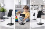 NOXO Suport Telefon si Tableta Reglabil NOXO DHN-1, Stand Desktop Telescopic din Aluminiu, Antiderapant (DHN-1)