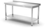 HENDI Fali asztal polccal - csavarozott, mélység: 600 mm, HENDI, Profi Line, 1600x600x(H)850mm