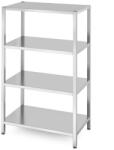 HENDI Tárolóállvány 4 teljes polccal - csavarozott, HENDI, Kitchen Line, 1000x600x(H)1800mm